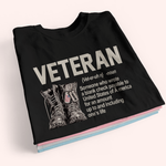 Veteran Custom Shirt What is a Veteran Personalized Gift