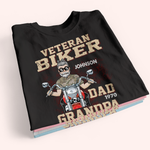 Veteran Biker Custom Shirt Dad Grandpa Great Grandpa Personalized Gift for Father's Day