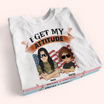Veteran Custom Shirt I Get My Attitude From A Veteran Personalized Gift
