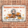 Halloween Custom Metal Sign Grandma&#39;s Pumkin Patch Personalized Gift