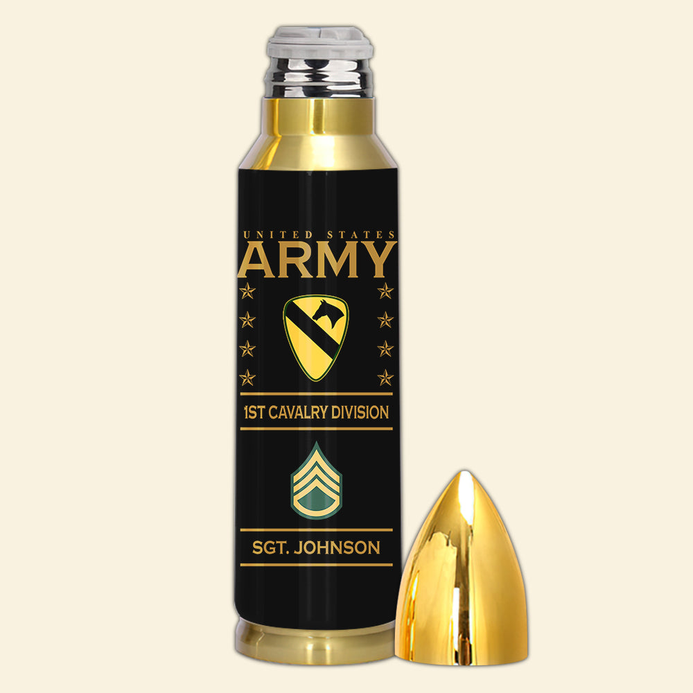 Army Veteran Custom Bullet Tumbler Once A Soldier Always A Soldier Personalized Gift