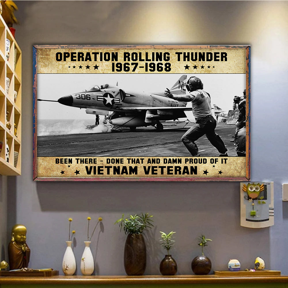 Veteran Custom Poster Operation Rolling Thunder Personalized Gift
