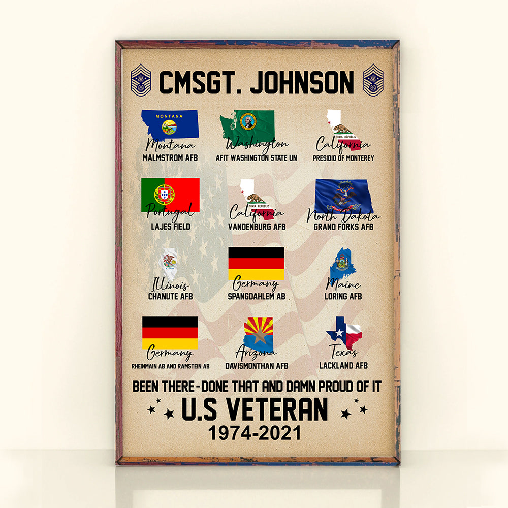 Veteran Custom Poster Been There Done That And Damn Proud Of It Personalized Gift