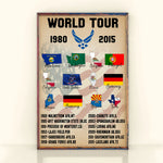 Veteran Custom Poster Military World Tour Personalized Gift