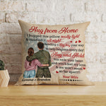 Military Couple Custom Pillow Hug From Home Personalized Gift