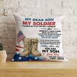 Veteran Custom Pillow Personalized Gift From Mother and Father