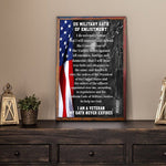 Veteran Custom Poster US Military Oath Of Enlistment Personalized Gift