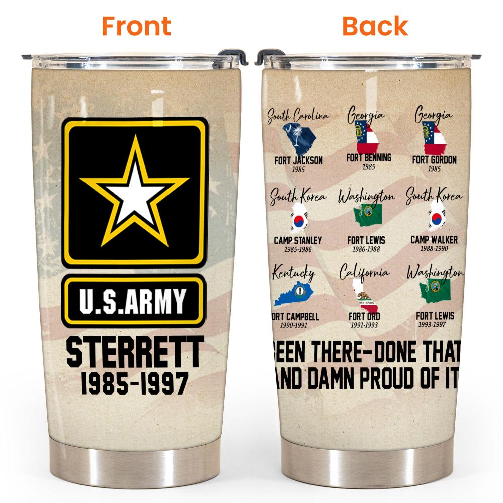 Veteran Custom Tumbler Been There Done That And Damn Proud Of It Personalized Gift