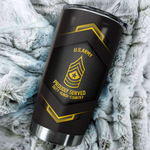 Army Veteran Custom Tumbler Proudly Served Hooah Personalized Gift