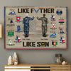 Veteran Custom Poster Like Father Like Son Personalized Gift