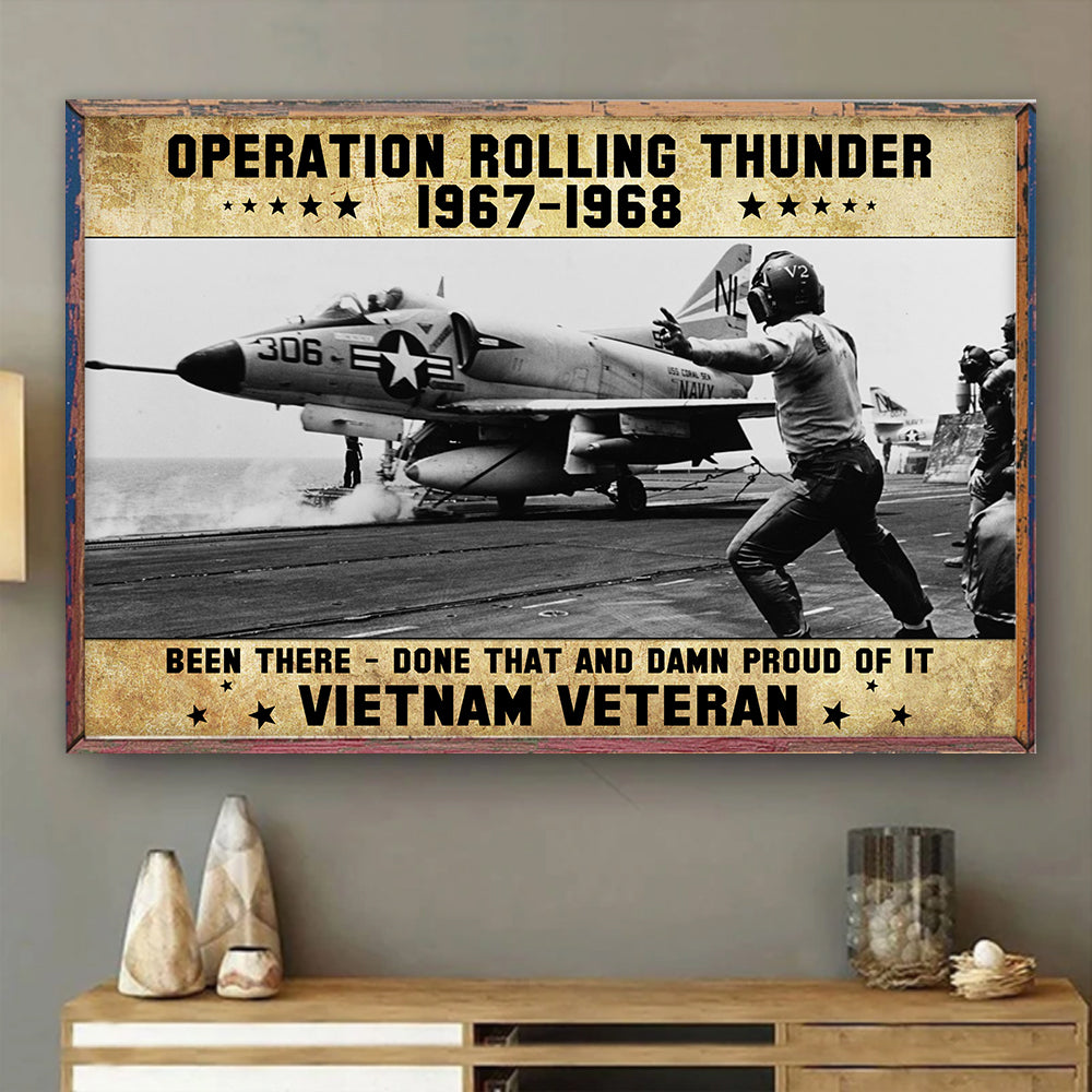 Veteran Custom Poster Operation Rolling Thunder Personalized Gift