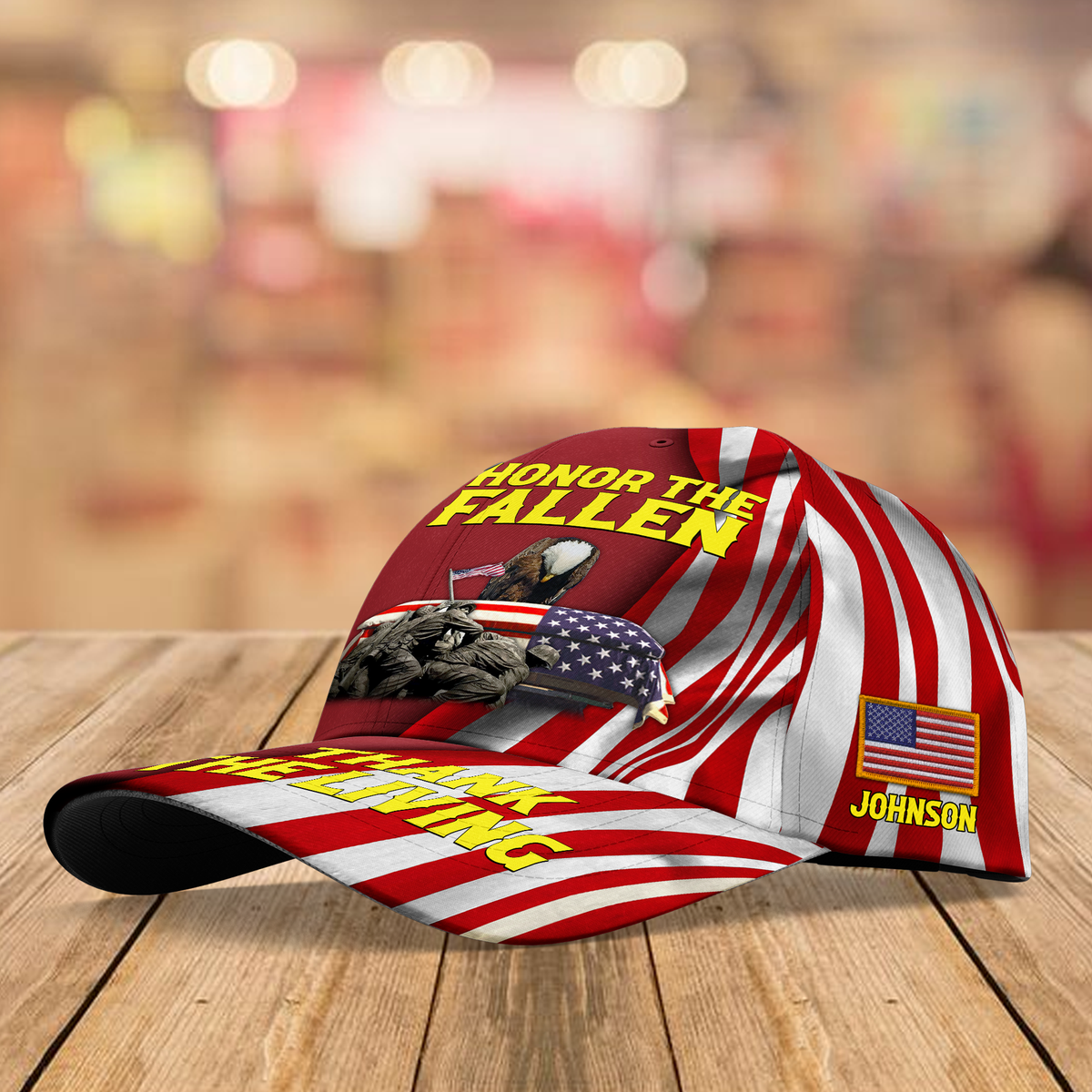 Veteran Custom Cap Honor The Fallen Thanks The Living Personalized Gift for Memorial Day