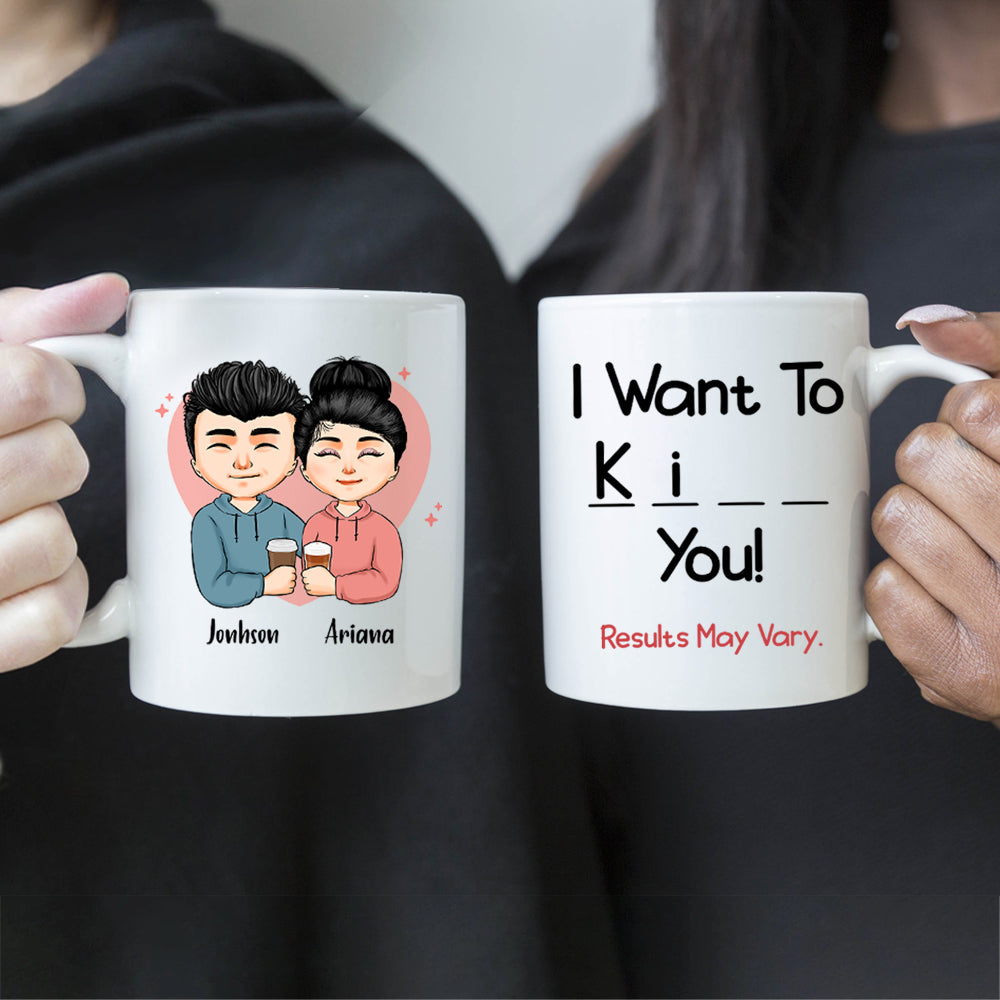 Funny Couple Custom Mug I Want To Ki** You Personalized Gift