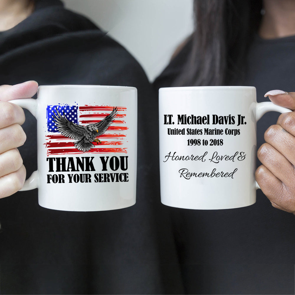 Veteran Custom Mug Thank You For Your Service Personalized Gift