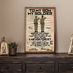 Soldier's Mom Custom Poster To My Son Personalized Gift