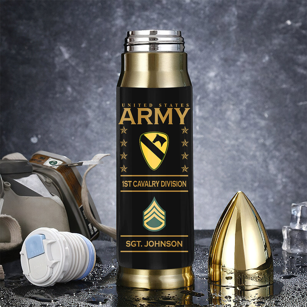 Army Veteran Custom Bullet Tumbler Once A Soldier Always A Soldier Personalized Gift