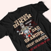 Veteran Biker Custom Shirt Dad Grandpa Great Grandpa Personalized Gift for Father&#39;s Day