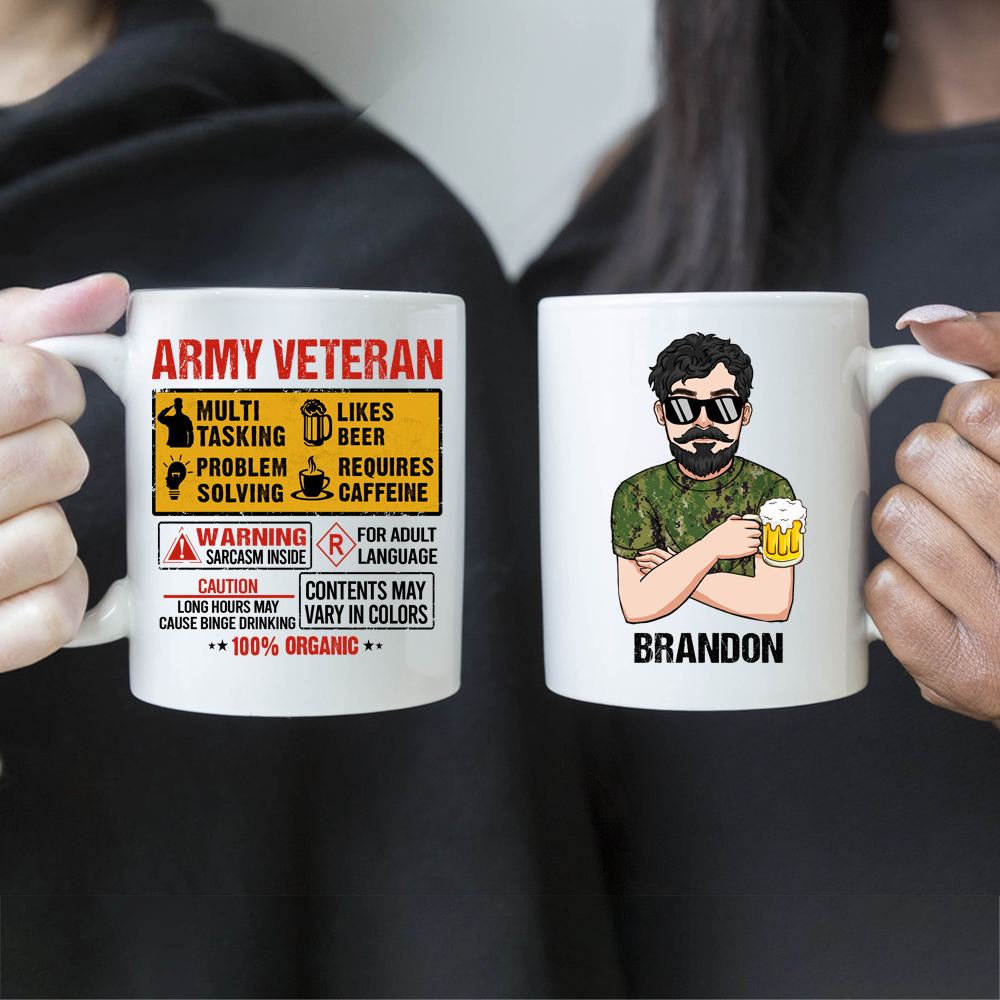 Veteran's Fact Custom Mug Personalized Gift for Veteran's Day