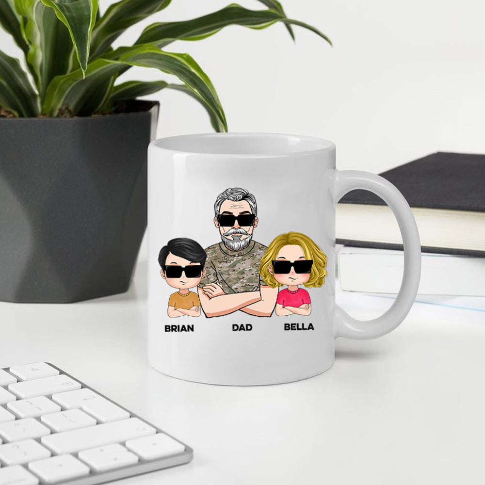 Veteran Custom Mug The Most Badass Father In The World Personalized Gift