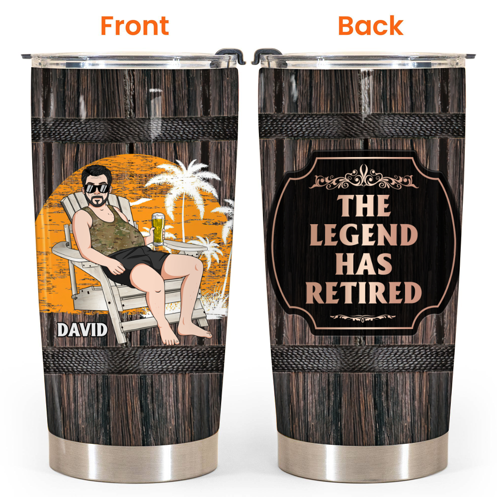 Veteran Custom Tumbler The Legend Has Retired Personalized Gift