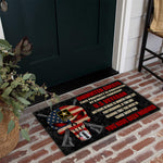 Veteran Custom Doormat Warning To Uninvited Guests Personalized Gift