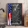 Veteran Custom Poster US Military Oath Of Enlistment Personalized Gift