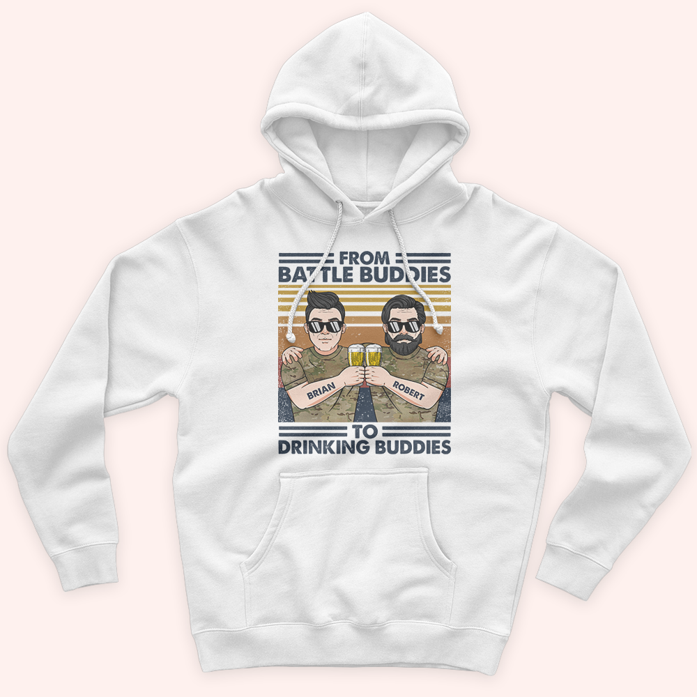 Veteran Custom Shirt From Battle Buddies To Drinking Buddies Personalized Gift