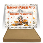 Halloween Custom Metal Sign Grandma's Pumkin Patch Personalized Gift