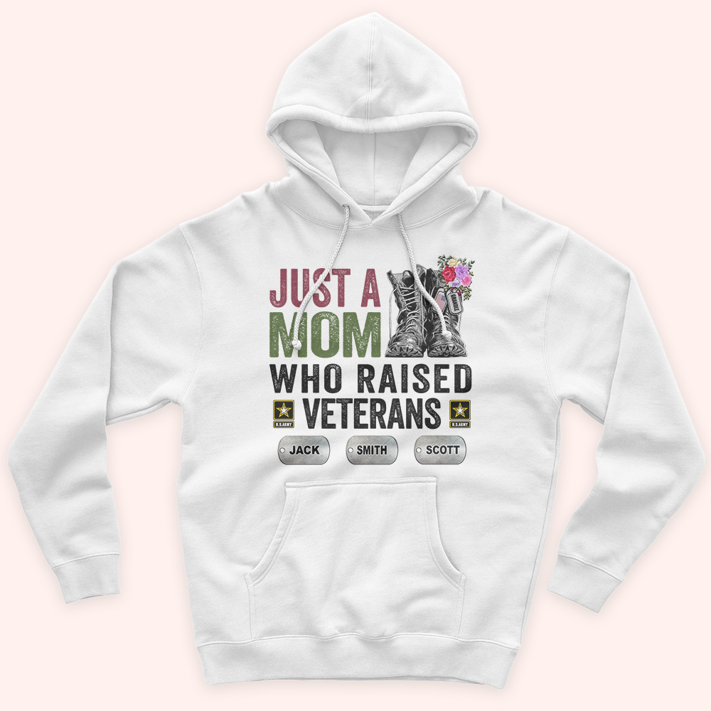 Veteran's Mom Custom Shirt Just A Mom Who Raised A Veteran Personalized Gift