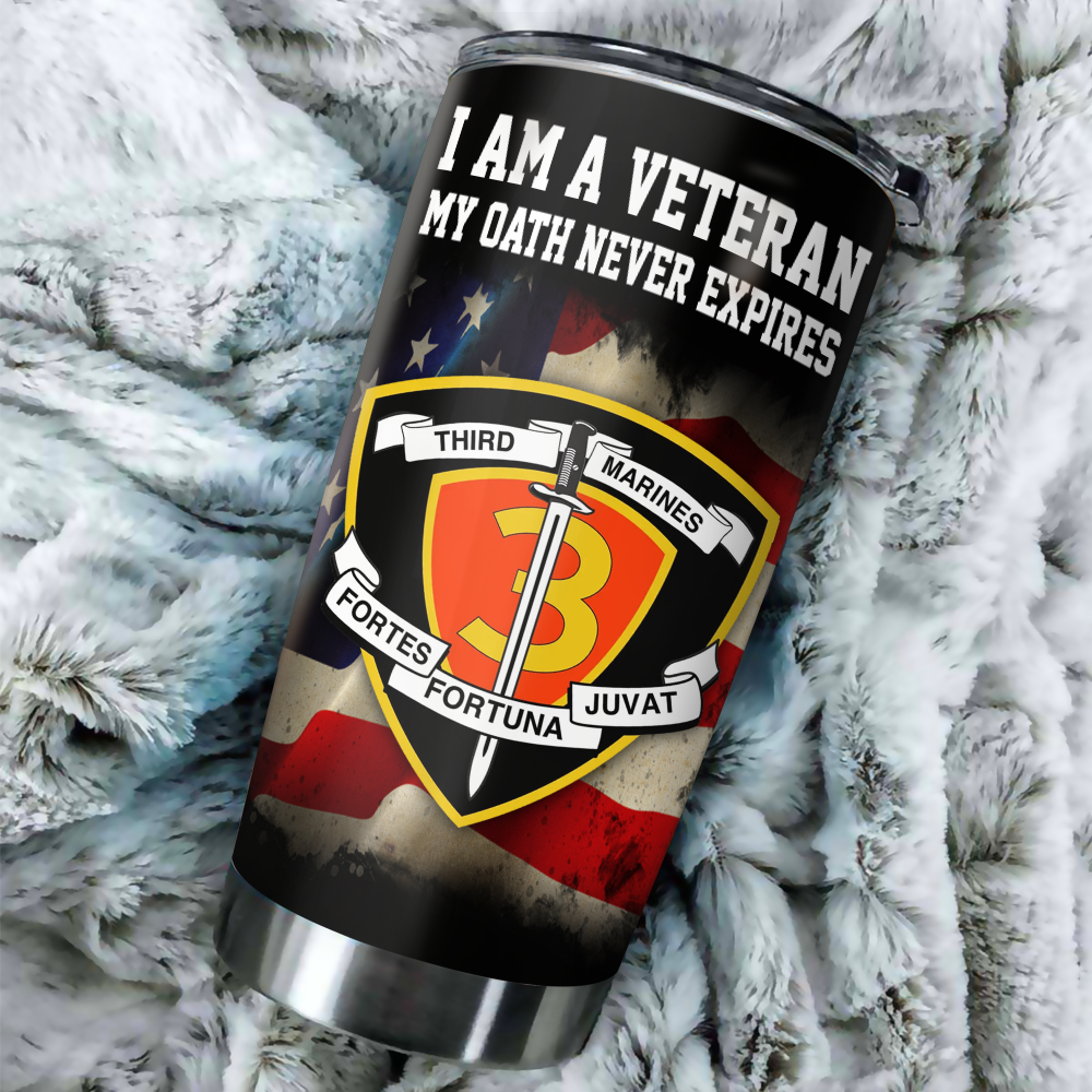 Veteran Custom Tumbler US Military Oath Of Enlistment Personalized Gift