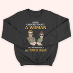 Vietnam Vet Custom Shirt Never Underestimate A Woman Who Was Raised By A Vietnam Veteran Personalized Gift