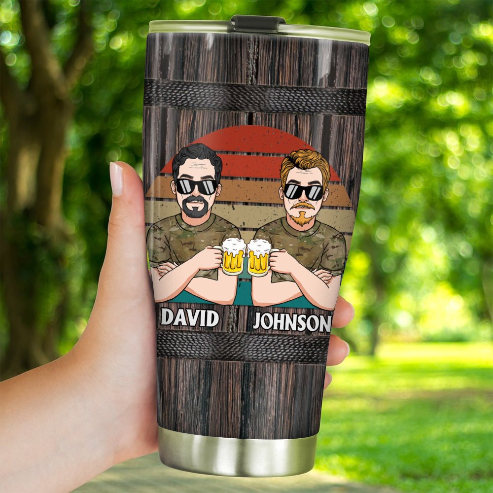 Veteran Custom Tumbler We Just Want To Drink Beer And Ignore All Of My Old Men Problems Personalized Gift