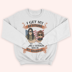 Veteran Custom Shirt I Get My Attitude From A Veteran Personalized Gift