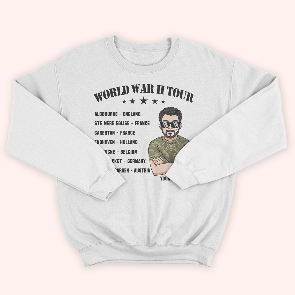 U.S Veteran Custom Shirt World War II Tour Personalized Gift