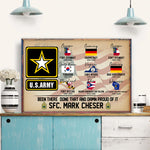 U.S Veteran Custom Poster Been There Done That and Damn Proud Of It Personalized Gift