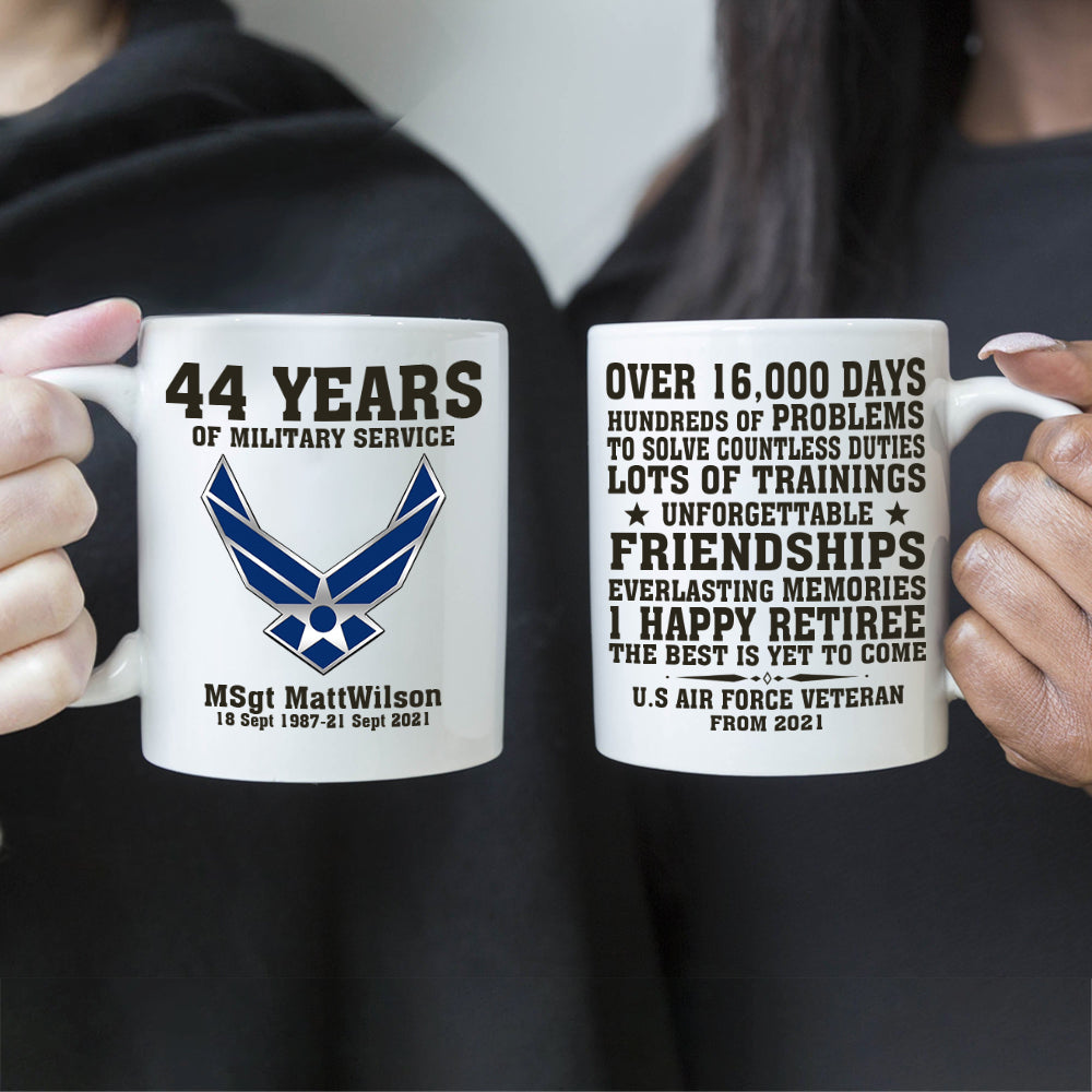 Retired Veteran Custom Mug Personalized Gift