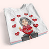 Grandma Custom Shirt With Grandkids Name Valentine Personalized Gift