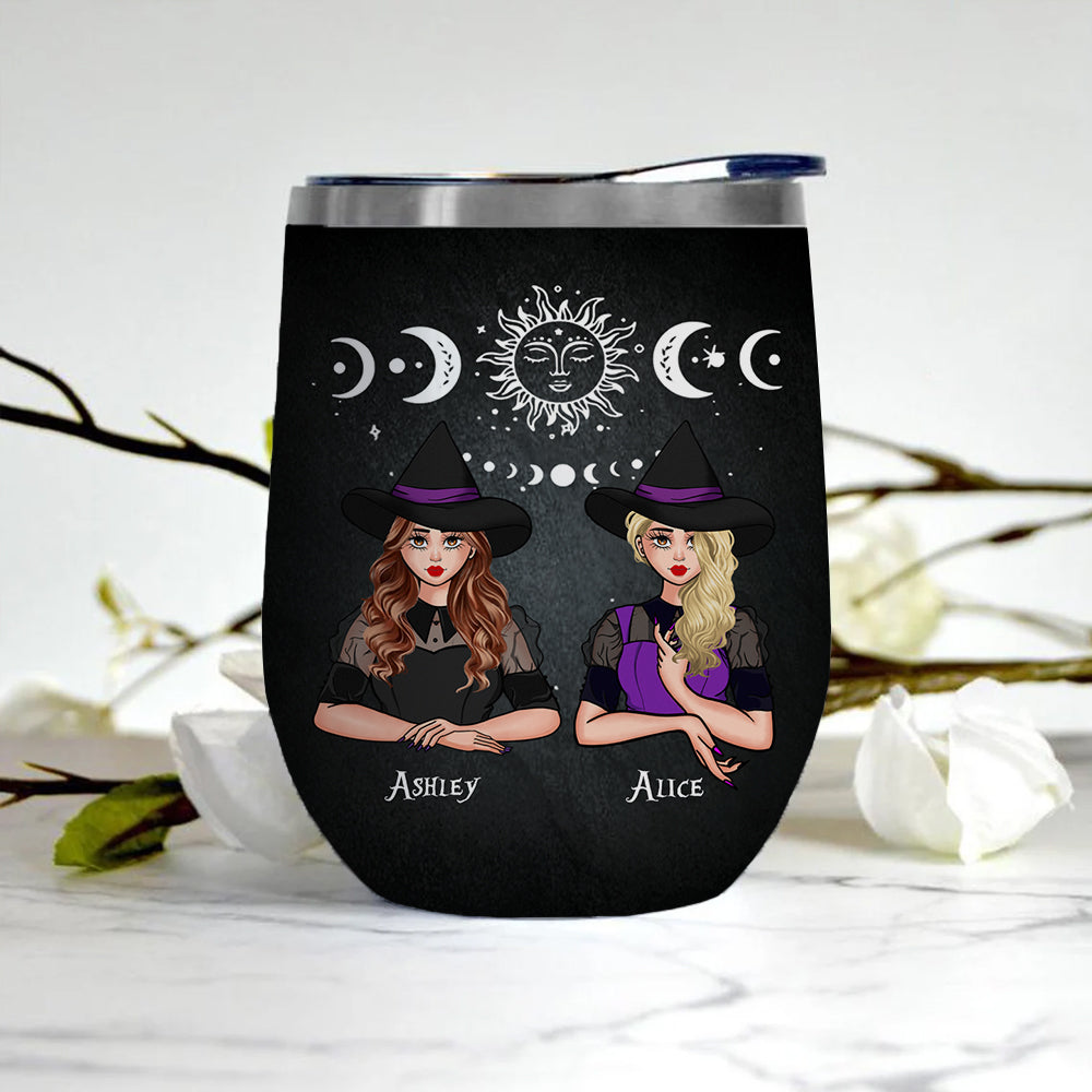 Witch Custom Wine Tumbler We're Sage Hood And Wish A Mufuka Would Personalized Gift