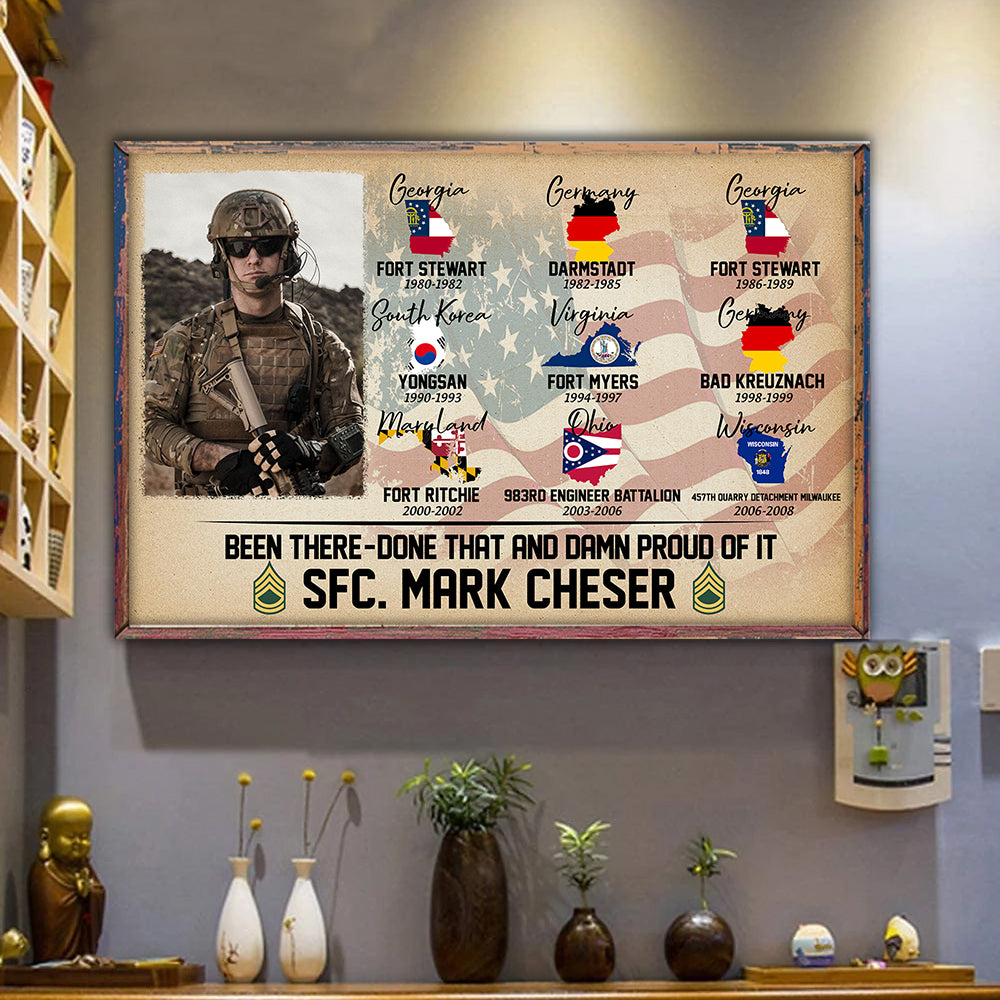 Veteran Custom Poster Memorial Camps and Bases Personalized Gift