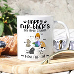 Cat Dad Custom Mug Happy Further's Day Human Servant Now Feed Us Personalized Gift