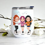 Sister Custom Wine Tumbler You're An Idiot Funny Personalized Sibling Gift