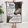 Father&#39;s Day Custom Blanket Thank You For Believing In Me Personalized Gift