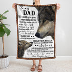 Father's Day Custom Blanket Thank You For Believing In Me Personalized Gift