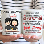 Couple Custom Mug When I Tell You I Love You The Best Thing Happened To Me Personalized Anniversary Gift For Him Her