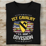 Army Veteran Custom Shirt 1st Cavalry Division Personalized Gift