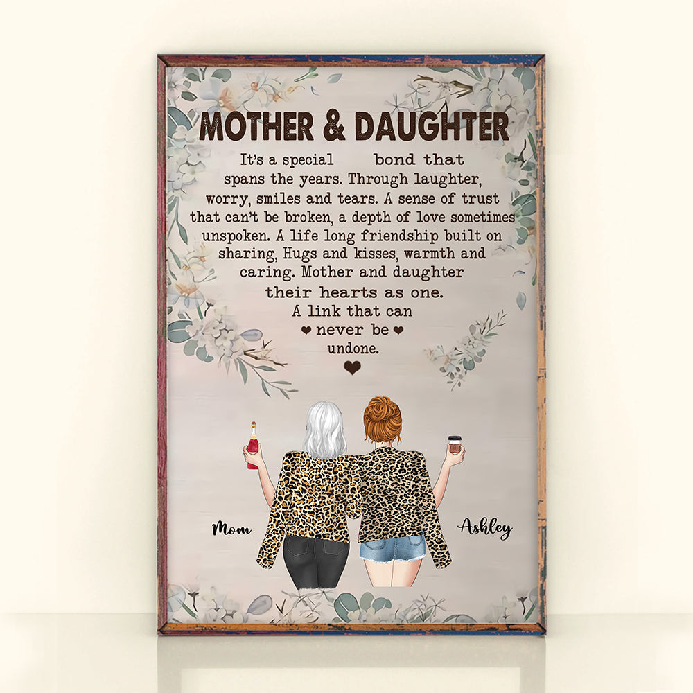 Mother Daughter Custom Poster Special Bond Spans The Years Personalized Gift