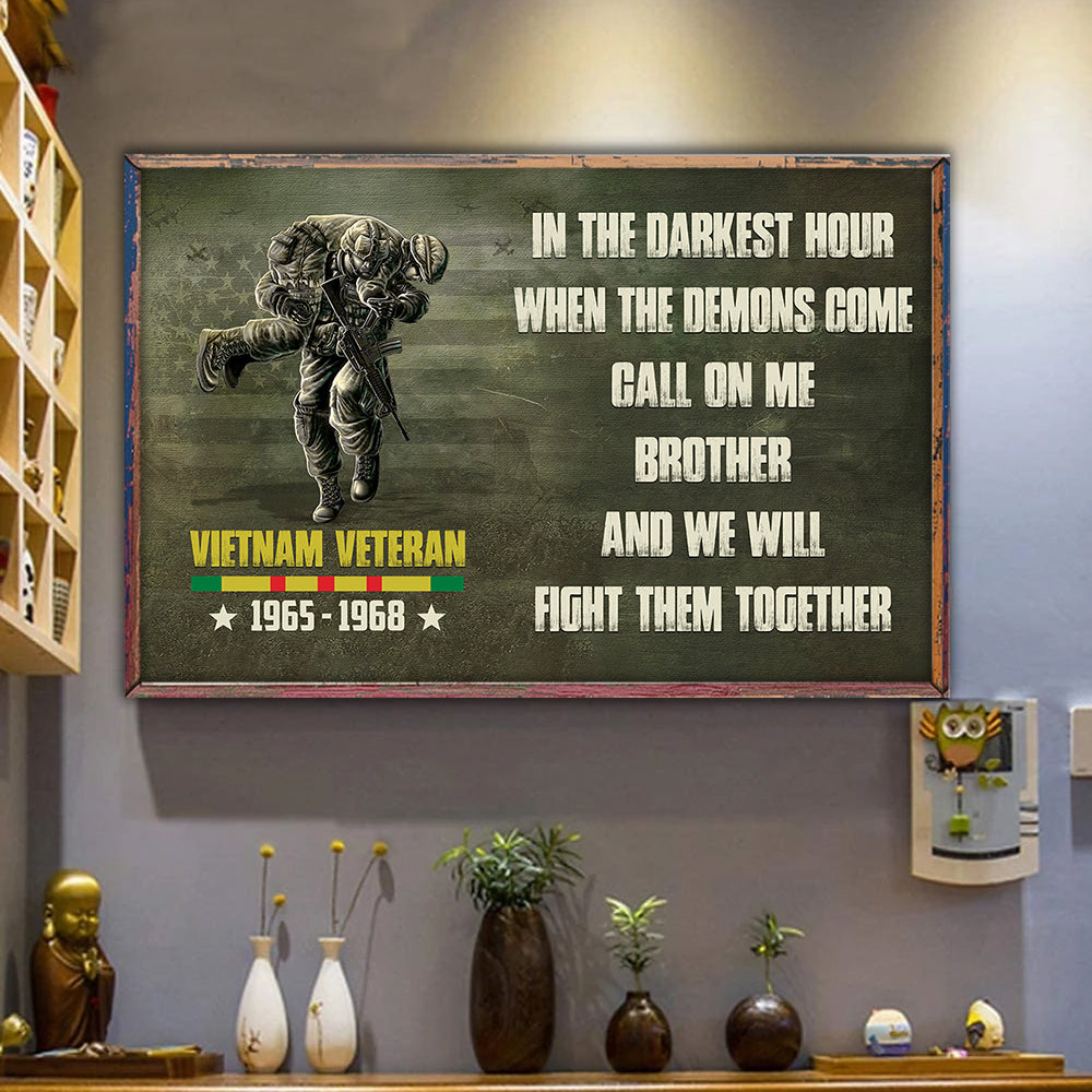 Vietnam Veteran Custom Poster Call On Me Brother Personalized Gift