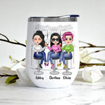 Bestie Custom Wine Tumbler Let's The Shenanigans Begin Bitches Personalized Best Friend Gift