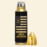 Veteran Custom Bullet Tumbler Proud US Veteran Personalized Gift