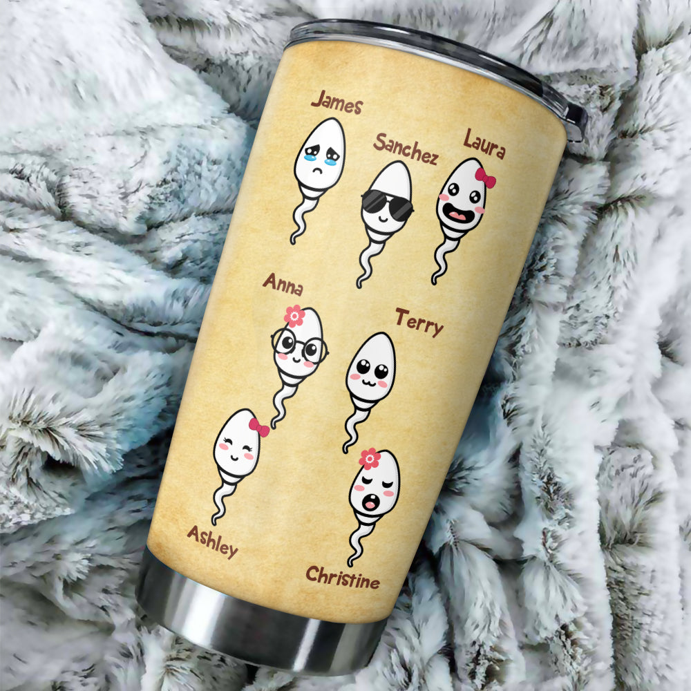 Funny Father's Day Custom Tumbler We Used To Live In Your Balls Personalized Gift